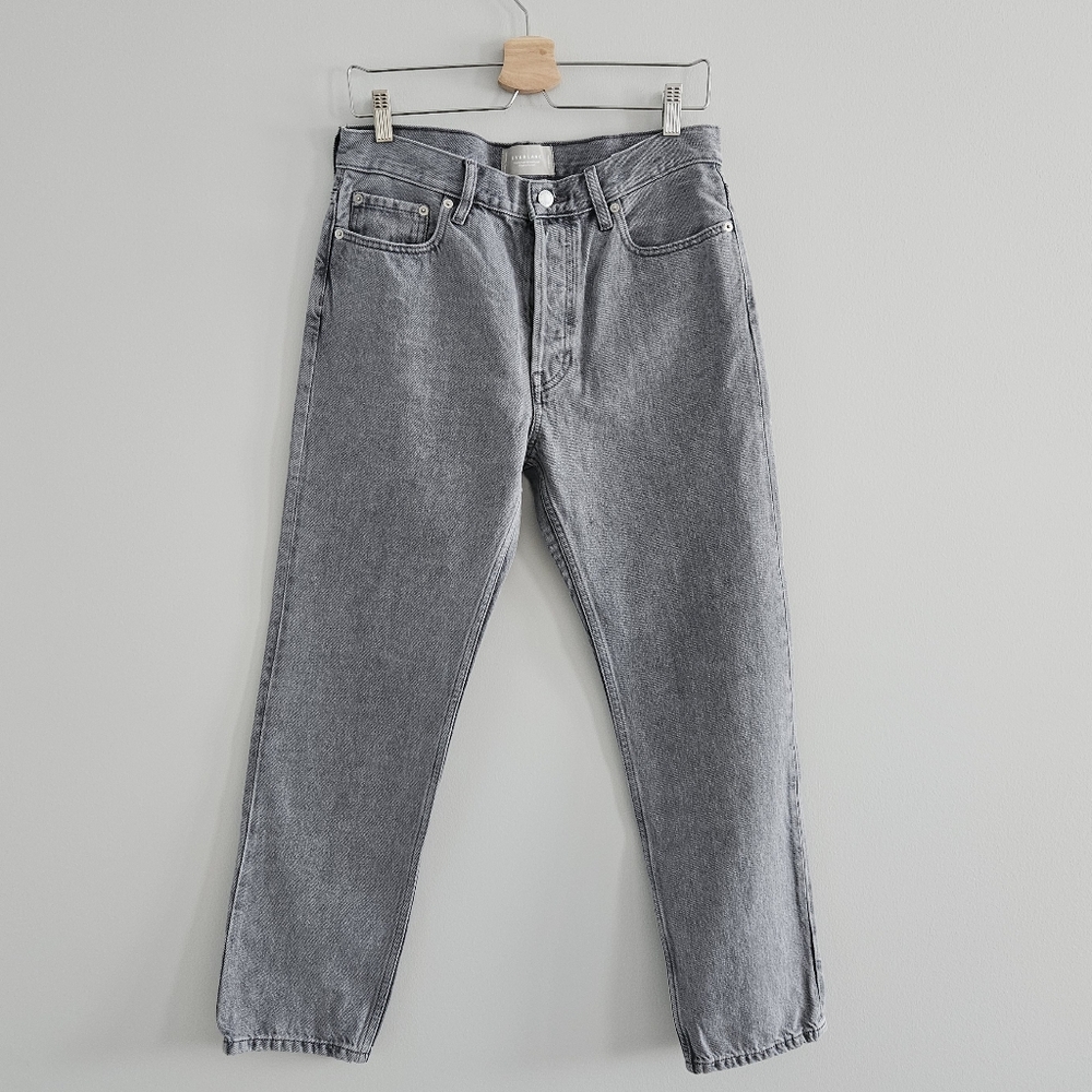 Everlane Relaxed Straight Jeans Women's Size 27 Organic Cotton Gray Casual